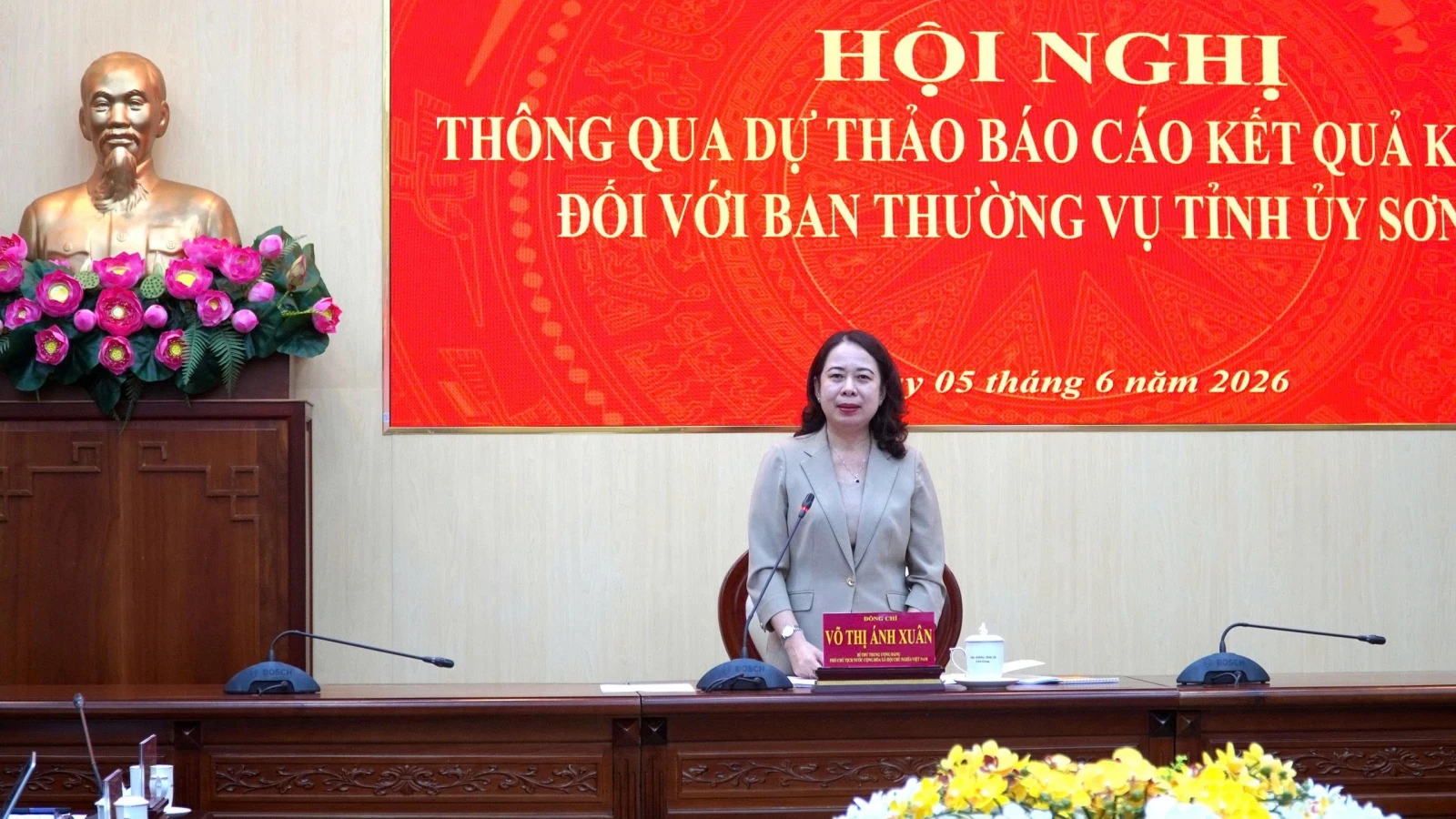 Thông qua dự thảo báo cáo kết quả kiểm tra tại Ban Thường vụ Tỉnh ủy Sơn La