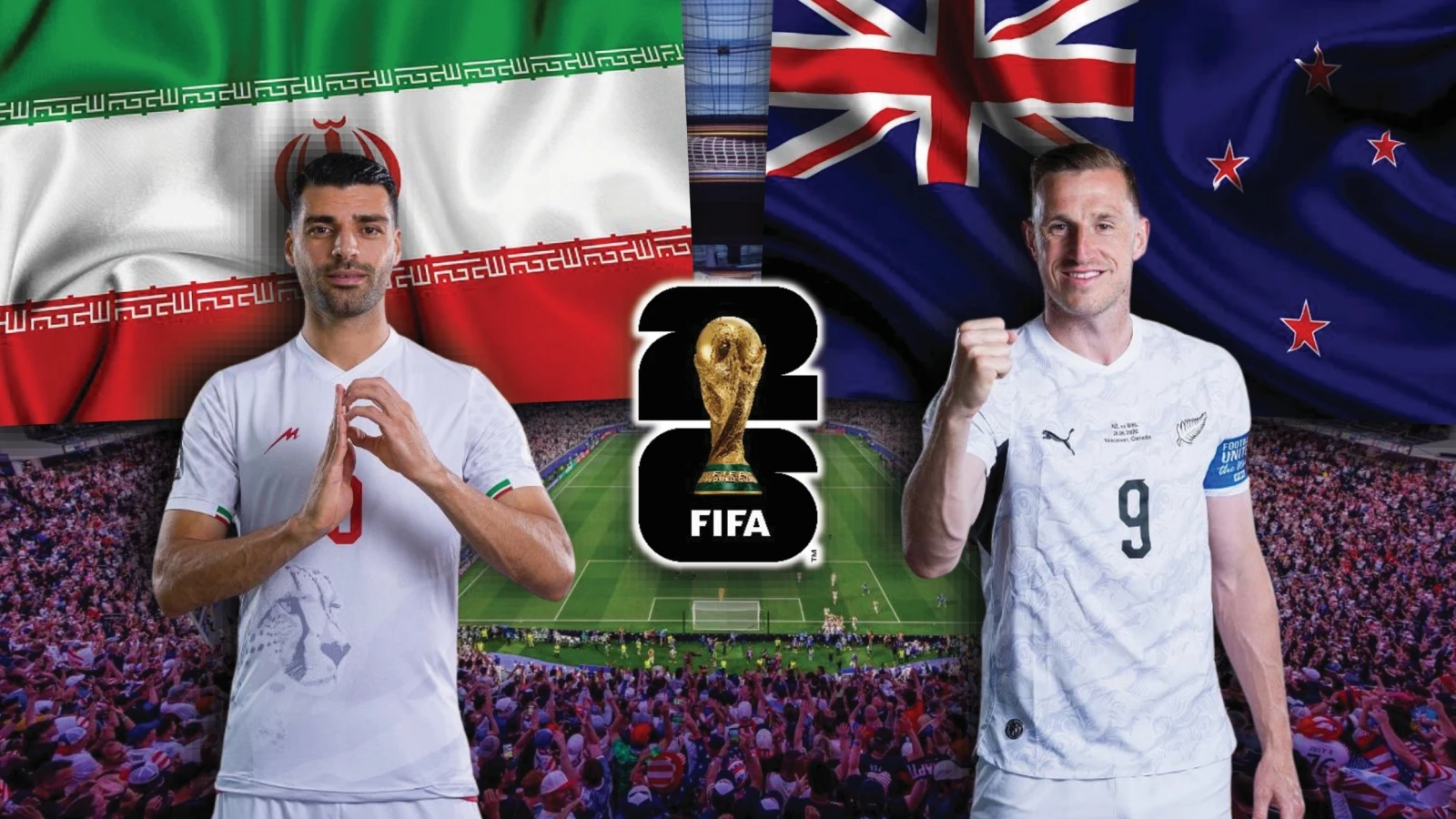Dự đoán kết quả và đội hình ra sân trận Iran vs New Zealand bảng G World Cup 2026